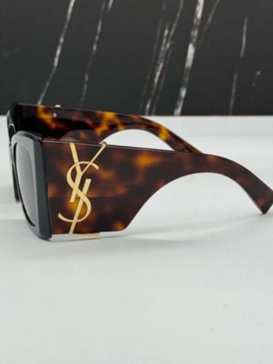 NEW SL M119 BLAZE 003 SAINT LAURENT BLACK HAVANA OVERSIZED SLM119 003 SUNGLASSES main image 2